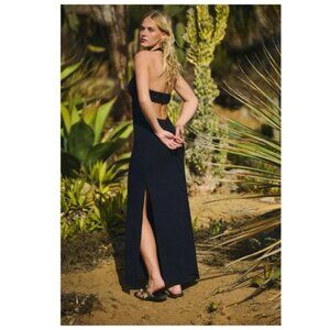 Free People cut out open back black maxi dress xx
